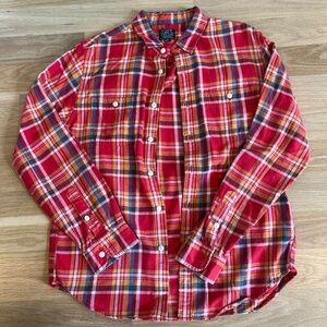J. Crew | Red Plaid Long Sleeve Button Up Shirt - Size M